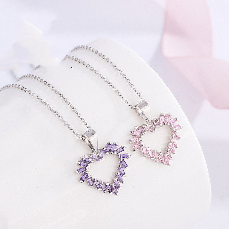 Women's Collarbone Chain Heart-shaped Peach Heart – Jewelry Gift Ideas — 1