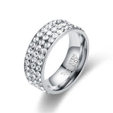 Women's Fashion Stainless Steel Ring With Diamonds – Stylish Gifts — 4