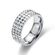 Women's Fashion Stainless Steel Ring With Diamonds – Stylish Gifts — 4