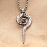 Titanium Steel Coiled Snake Scepter Pendant – Jewelry Gift Ideas — 4