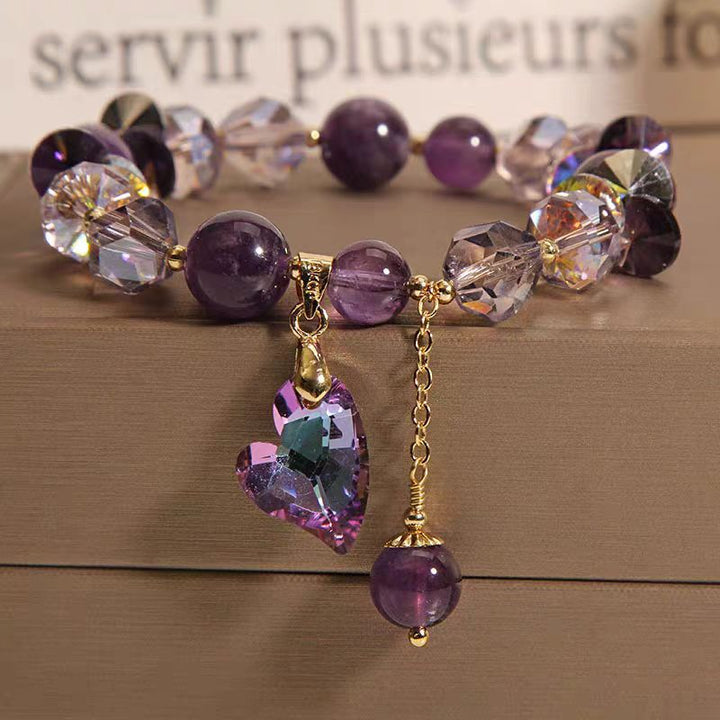 Purple Heart Crystal Bracelet Fashion Elegant – Jewelry Gift Ideas — 1