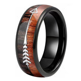 Titanium Steel Ring Velvet Black Sandalwood – Special Occasion Gifts — 5