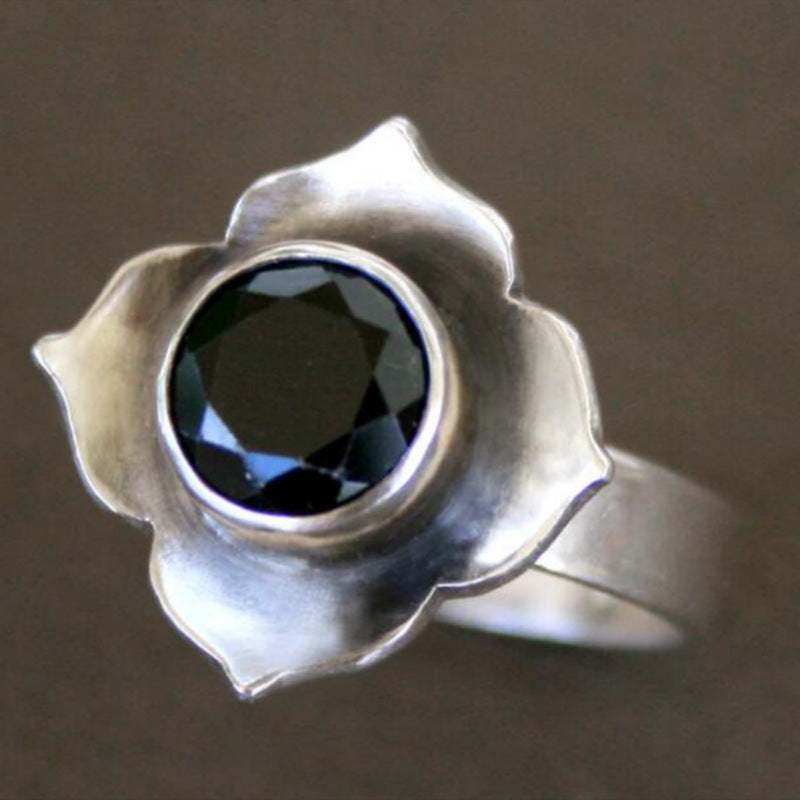 Women's Fashion Retro Style Silver Blue With Flowers – Stylish Gifts — 1