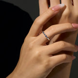 S925 Sterling Silver Stacked Ring Women's Simple – Gifts for Her — 6