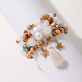 Ethnic Wooden Bead Tassel Bracelet Suit – Jewelry Gift Ideas — 7