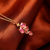 Jewelry Silver Maiden Heart Enamel Petal Pendant – Jewelry Gift Ideas — 5