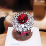 High-end Group Inlaid Zircon Simulation Red – Special Occasion Gifts — 5