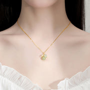 Natural Hotan Jade Leaf Necklace Female S925 – Jewelry Gift Ideas — 7