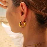 Fashionable Golden Personalized Earrings Pisces – Meaningful Gifts — 1
