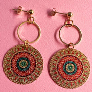 Bohe Tribe Gold Datura Flowers Pendant Earrings – Jewelry Gift Ideas — 7