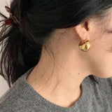 Hollow Earrings Chubby Round Tuo Tuo Titanium Steel – Stylish Gifts — 2