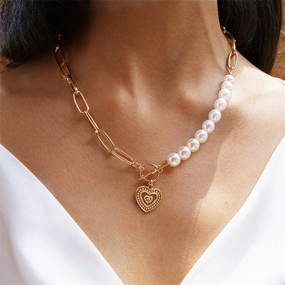 Ins Fairy Temperamental Pearl Love Necklace – Jewelry Gift Ideas — 1