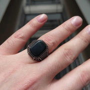 Men's Color Retro Two Color Fashion Ring – Stylish Gifts — 1