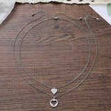 Stainless Steel Heart-shaped Card Necklace – Jewelry Gift Ideas — 6