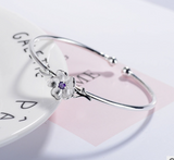Crstal Flower Leaf Cuff Bracelet – Jewelry Gift Ideas — 2