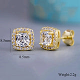 Brass Zircon Stud Earrings Crystal Rhinestone – Jewelry Gift Ideas — 6