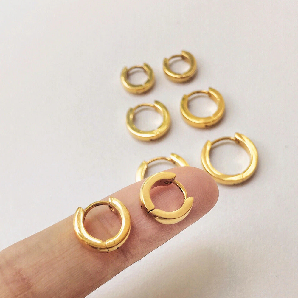 Earrings Temperament Simple Circle Small Hoop – Surprise Gifts — 1