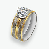Women's Zircon Inlaid Titanium Steel Couple Ring – Gifts for Her — 2