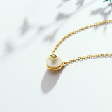 Silver Natural Freshwater Pearl Choker Clavicle Chain – Surprise Gifts — 5