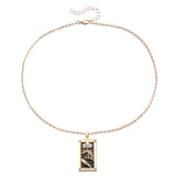 Ornament Simple Hot Girl Square Plate Necklace – Jewelry Gift Ideas — 6