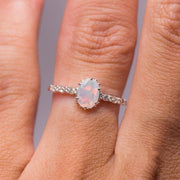Round Opal Zinc Alloy Plating Ring – Practical Gifts — 1