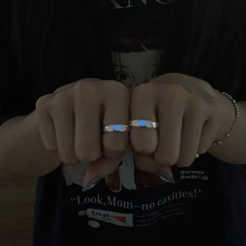 Small Love Luminous Ring Adjustable – Gifts for Couples — 1