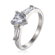 Women's Heart-shaped Diamond Ring Stainless Steel – Jewelry Gift Ideas — 3