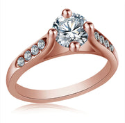 Women's Ring Inlaid Round Shiny Zircon Ring – Gifts for Her — 3