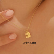 Minimalist Carved Name Pendant Necklace – Jewelry Gift Ideas — 4