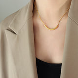 Gold Plated Titanium Steel Necklace – Jewelry Gift Ideas — 1