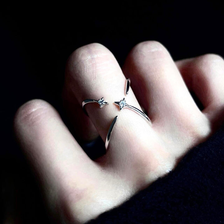 Four Eight-pointed Stars Rhinestone Ring For Women – Gifts for Her — 1