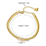 Anklet Figaro Blade 18K Stainless Steel – Stylish Gifts — 11