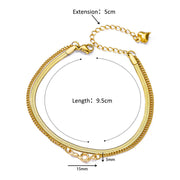 Anklet Figaro Blade 18K Stainless Steel – Stylish Gifts — 11