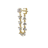 S925 Silver Needle Tassel Set With Diamond Heart – Gifts for Couples — 8