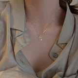 Ladies Sterling Silver Cross Zircon Necklace – Jewelry Gift Ideas — 2