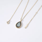 Mysterious Blue Light Elongated Stone Necklace – Jewelry Gift Ideas — 4