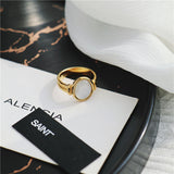 Fritillary Shell 18K Vintage Ring – Stylish Gifts — 14