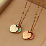 Doppel Herz Necklace Oil Dripping Rose Gold – Jewelry Gift Ideas — 9
