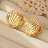 Exaggerated Ocean Shell Texture Earrings For Women – Gifts for Her — 5