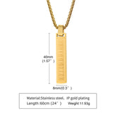 Stainless Steel Roman Numeral Rectangular Bar – Jewelry Gift Ideas — 7
