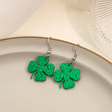 Elegant Acrylic Green Clover Earrings – Meaningful Gifts — 9