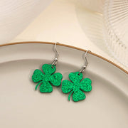 Elegant Acrylic Green Clover Earrings – Meaningful Gifts — 9
