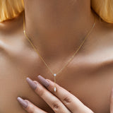 S925 Silver Round Diamond Y-shaped Chain – Jewelry Gift Ideas — 1