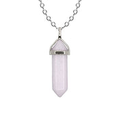 Natural Stone Hexagon Prism Crystal Pendant – Jewelry Gift Ideas — 17
