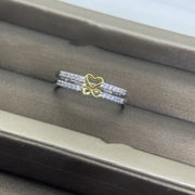 Silver Mother And Daughter Infinity Heart Ring Set – Gifts for Her — 3