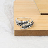 Love Couple Plain Silver Ring Angel Wings – Gifts for Couples — 6