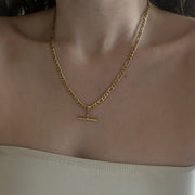 Fashion Simple Style T-shaped Pendant Titanium – Jewelry Gift Ideas — 9