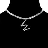 Ins Zircon Necklace Simple Snake Bone Chain Hip – Jewelry Gift Ideas — 14