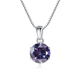 925 Silver Inlaid Round Moissanite Necklace – Jewelry Gift Ideas — 4