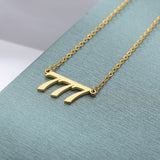 Old English Digital Necklace Stainless Steel – Jewelry Gift Ideas — 8